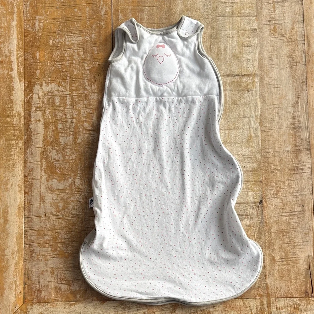 Nested Bean White and Pink Sleep Sack for Babies